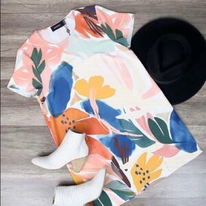 MINKPINK Abstract Foliage Tee Dress, Size XS